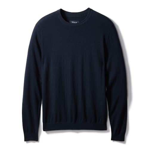 laydown image of Cotton Merino Crewneck Sweater