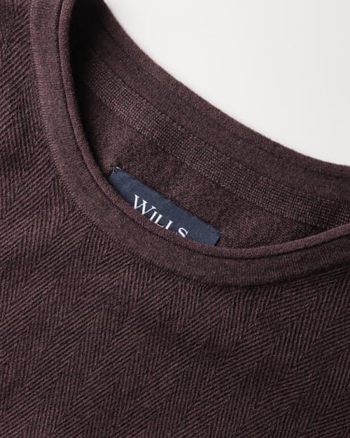 laydown detail image of Cotton Merino Crewneck Sweater