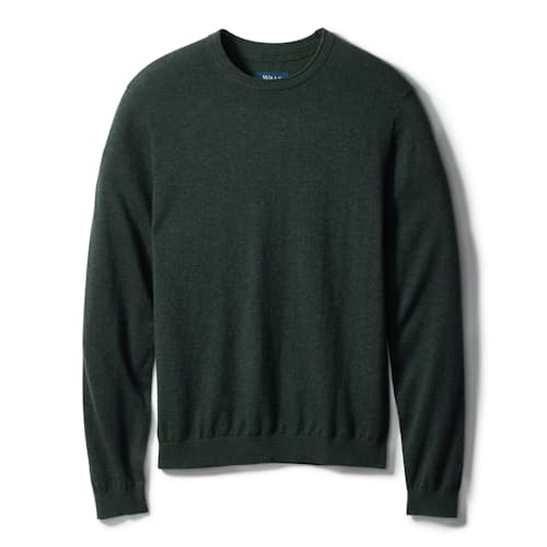 laydown image of Cotton Merino Crewneck Sweater