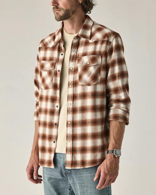 on model image of Cotton Western Shirt