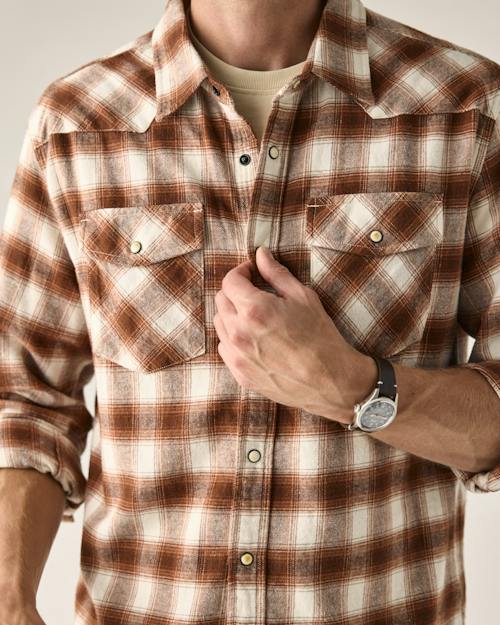 on model image of Cotton Western Shirt