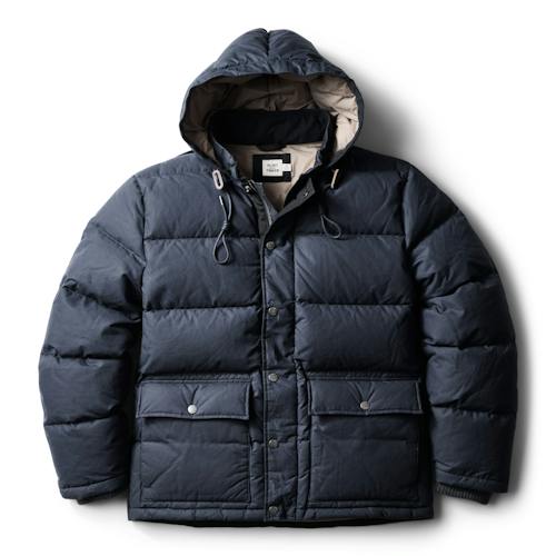 laydown image of Waxed Quilted Down Jacket