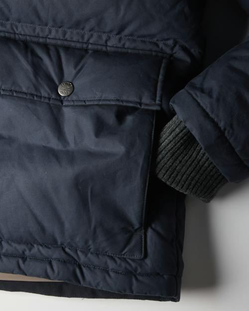 laydown detail image of Waxed Quilted Down Jacket