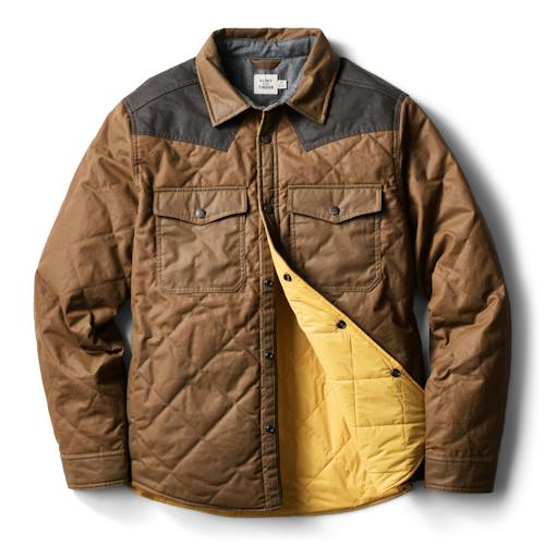 laydown image of Quilted Waxed Western Jacket