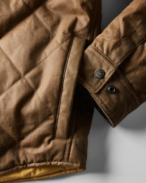 laydown detail image of Quilted Waxed Western Jacket