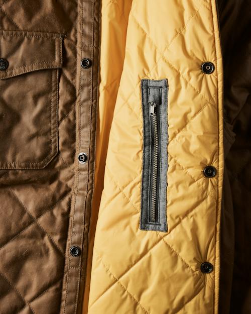 laydown detail image of Quilted Waxed Western Jacket