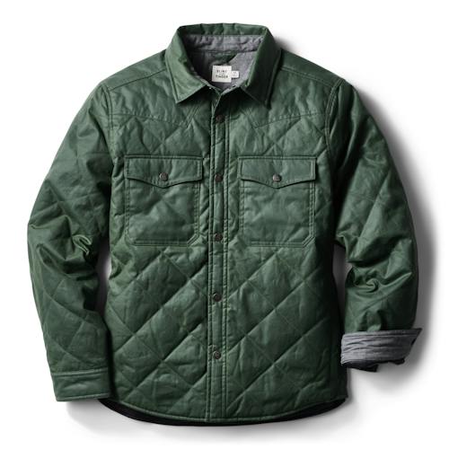 laydown image of Quilted Waxed Western Jacket
