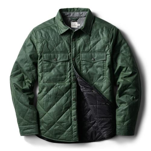laydown image of Quilted Waxed Western Jacket