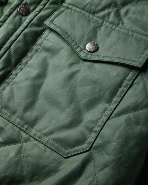 laydown detail image of Quilted Waxed Western Jacket