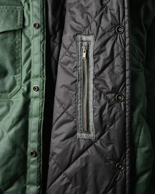 laydown detail image of Quilted Waxed Western Jacket