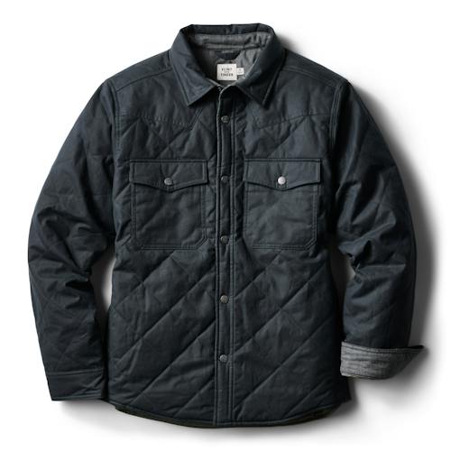 laydown image of Quilted Waxed Western Jacket