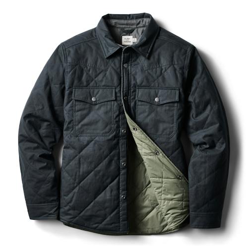 laydown image of Quilted Waxed Western Jacket
