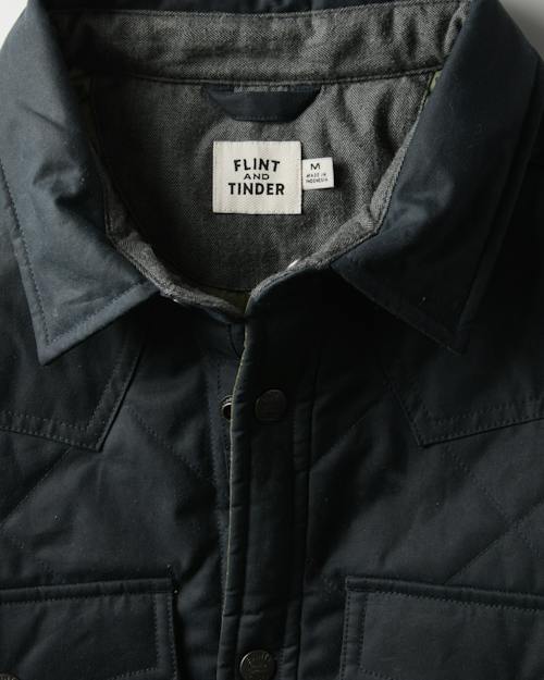 laydown detail image of Quilted Waxed Western Jacket