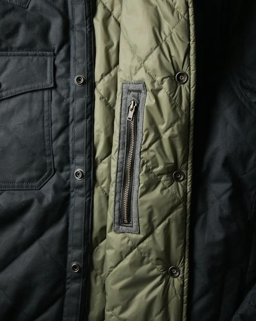 laydown detail image of Quilted Waxed Western Jacket
