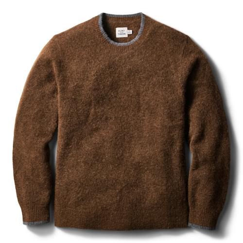 laydown image of Brushed Alpaca-Merino Sweater