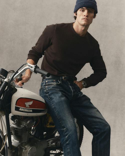 on model image of The Organic Cotton Crew