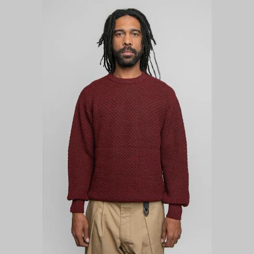 on model image of Honeycomb Crewneck