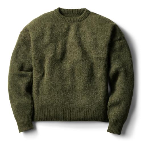laydown image of Shaggy Alpaguan Crewneck