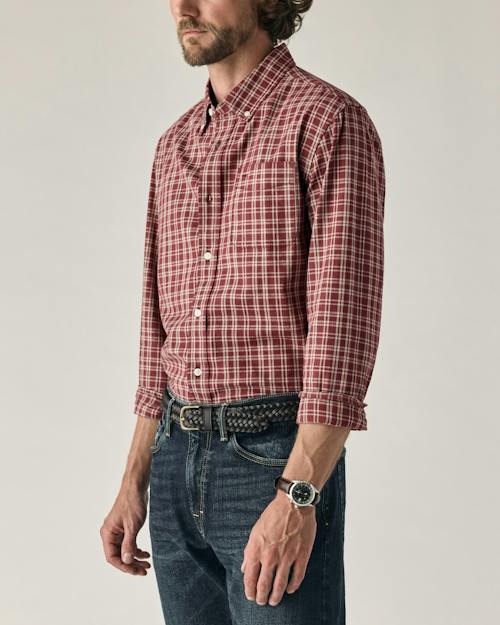 on model image of Oxford Draftsman Shirt