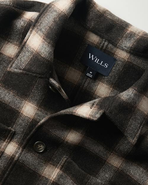 laydown detail image of Heritage Stretch Wool Shirt Jacket