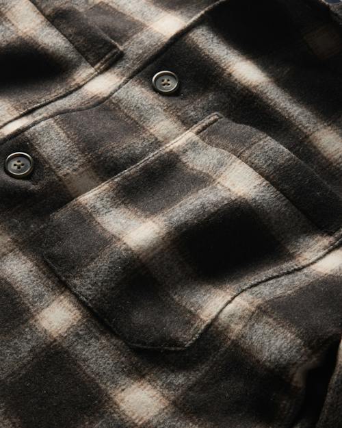 laydown detail image of Heritage Stretch Wool Shirt Jacket