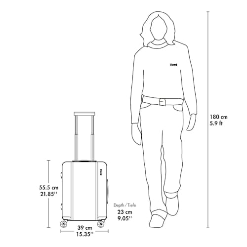 on model image of Cabin Suitcase
