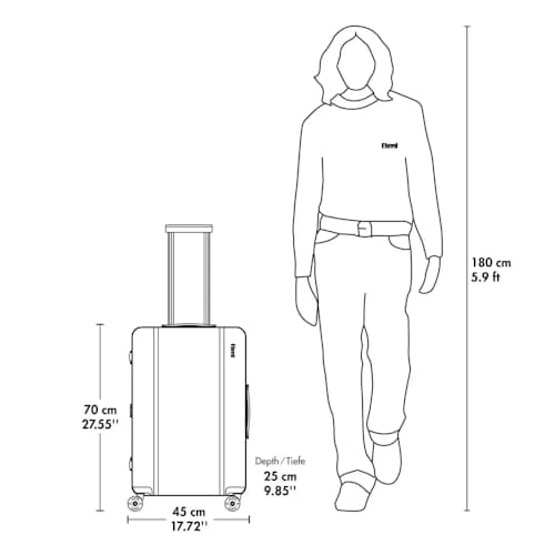 on model image of Check-In Suitcase