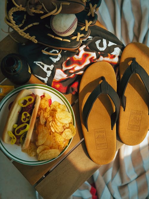 lifestyle image of Grown & Sewn x Island Slipper
