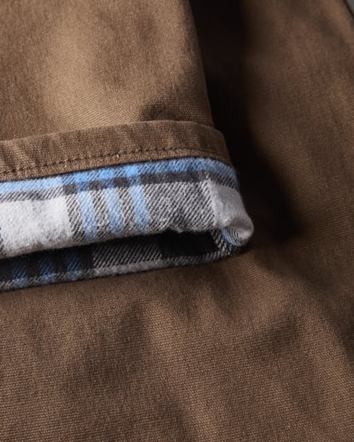 laydown detail image of Flannel-Lined Canvas Pant - HB Athletic Straight
