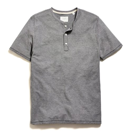 laydown image of Short-Sleeve Birdseye Henley