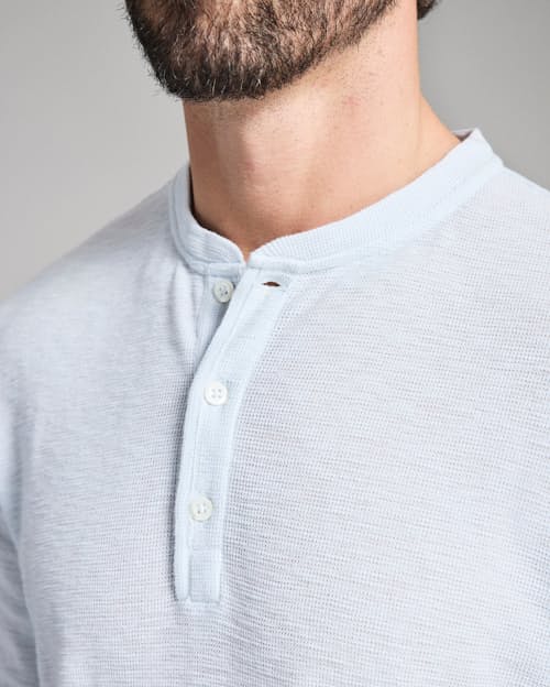 on model image of Slub Tuck Henley