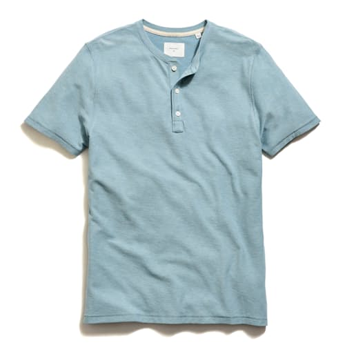 laydown image of Short-Sleeve Birdseye Henley