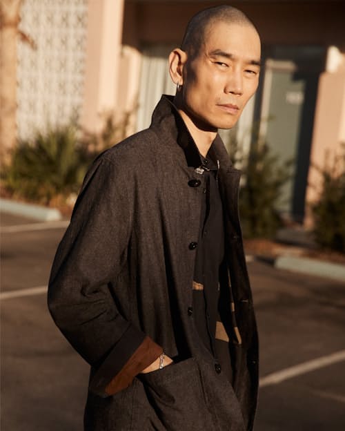lifestyle image of Chambray Chore Jacket