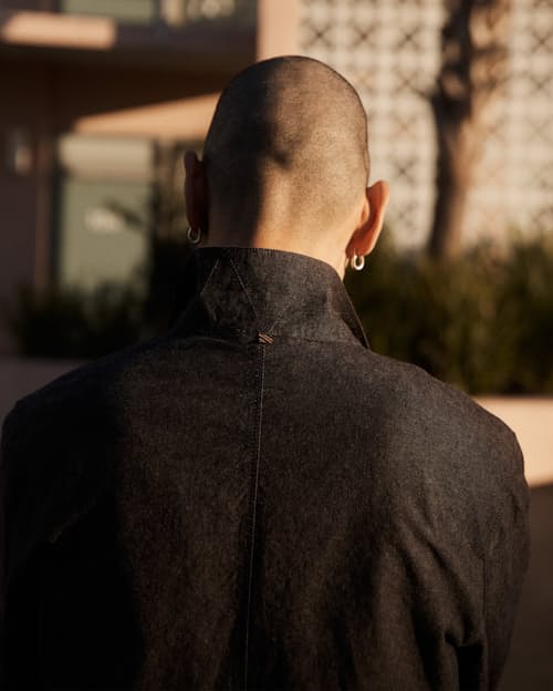 lifestyle image of Chambray Chore Jacket