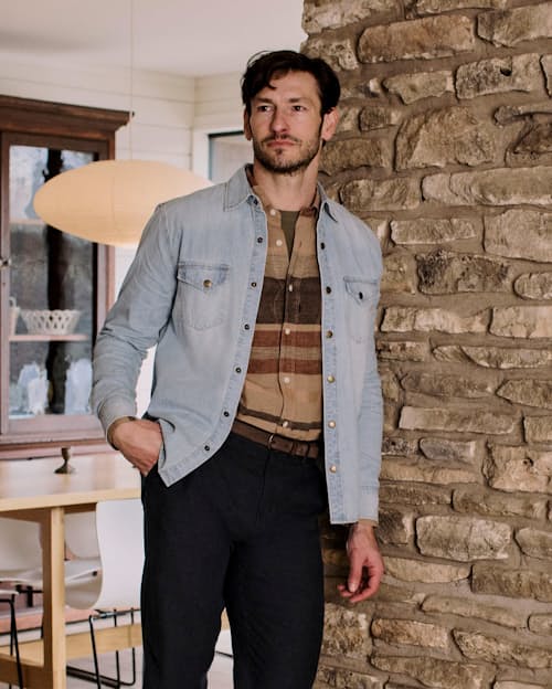 lifestyle image of Tuscumbia Linen Shirt