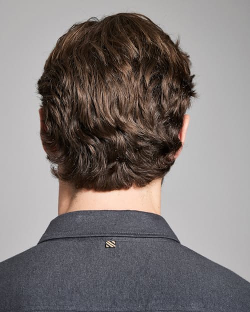 on model image of Short-Sleeve Hemp Cotton Knit Shirt