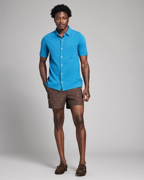 on model image of Treme Short Sleeve Shirt