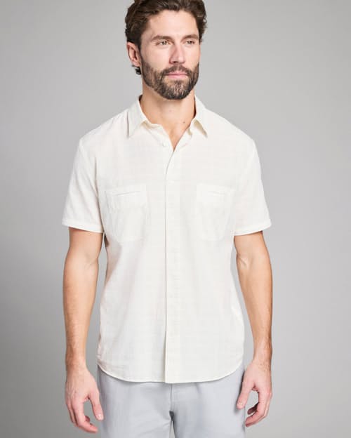 on model image of Donelson Short Sleeve Shirt