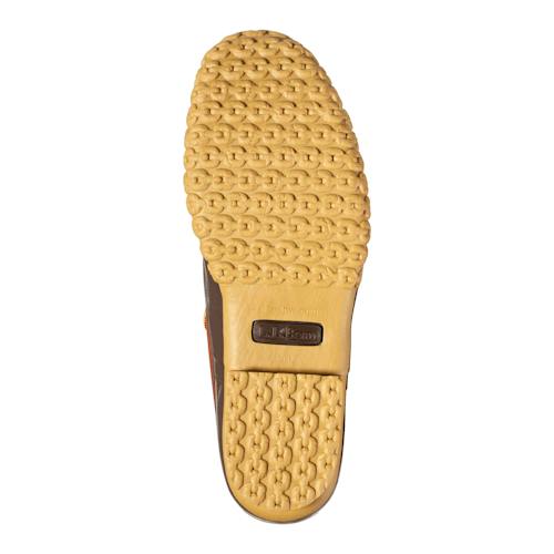 laydown image of 8" Tumbled Leather Insulated Sherpa Lined Bean Boot