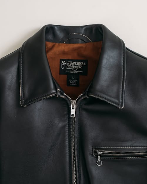 laydown detail image of Delivery From Nowhere Leather Jacket