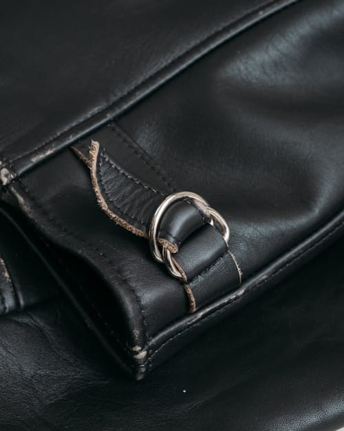 laydown detail image of Delivery From Nowhere Leather Jacket