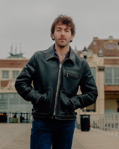lifestyle image of Delivery From Nowhere Leather Jacket