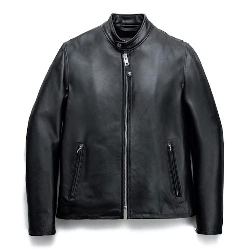 laydown image of Retro Racer Lightweight Leather Jacket