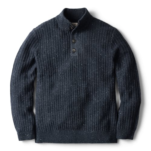 laydown image of Recycled Cotton Headlands Mock Button