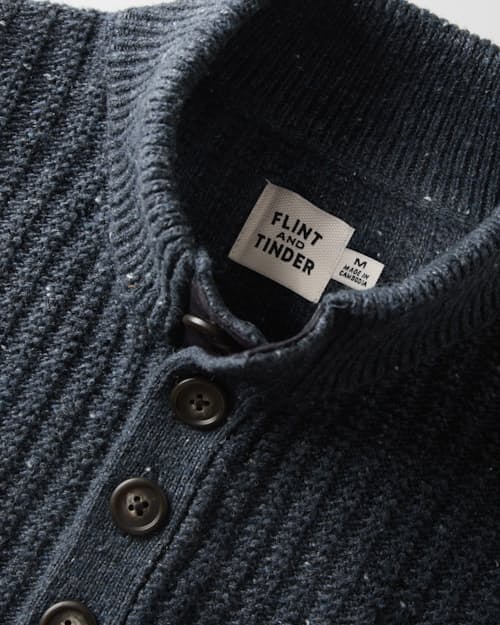 laydown detail image of Recycled Cotton Headlands Mock Button