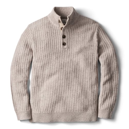 laydown image of Recycled Cotton Headlands Mock Button