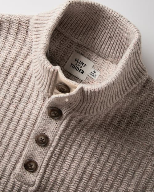 laydown detail image of Recycled Cotton Headlands Mock Button