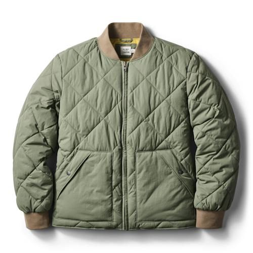 laydown image of Vintage Quilted Nylon Zip Jacket