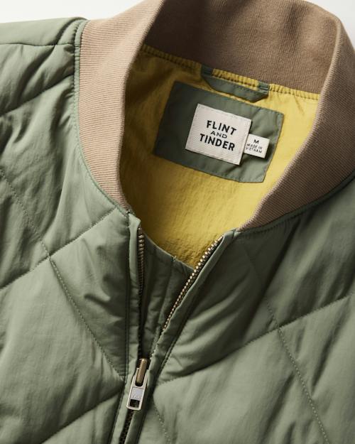 laydown detail image of Vintage Quilted Nylon Zip Jacket