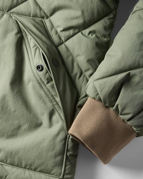 laydown detail image of Vintage Quilted Nylon Zip Jacket